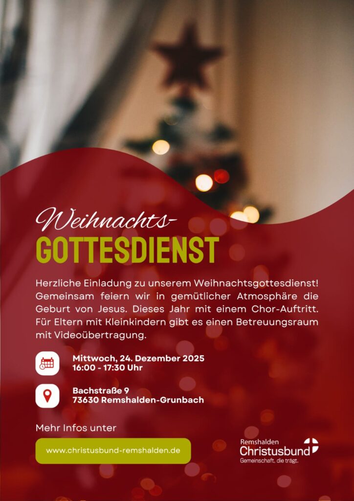 Flyer zu Weihnachts-Gottesdienst 2025
